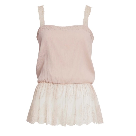 St. John Collection Crinkle Silk Georgette Camisole Swarovski crystal button - Picture 11 of 12